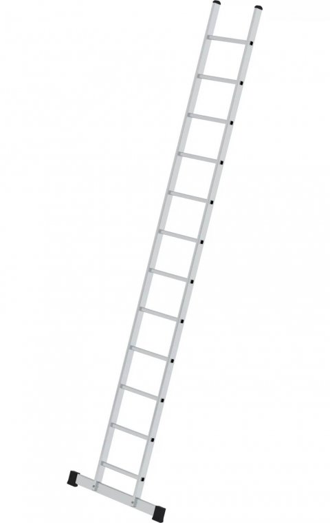Aluminium enkele ladder, met stabilisatiebalk, 1x12, 10112